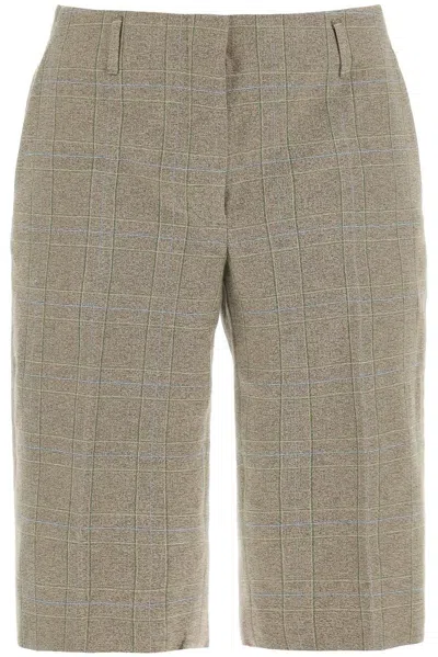 Dries Van Noten "plaid Cotton Blend Bermuda Shorts In In Multicolor