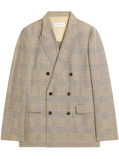 DRIES VAN NOTEN CHECKED BLAZER