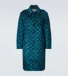 Dries Van Noten Checked Coat In Blue