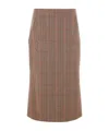 Dries Van Noten Checked Flared Skirt