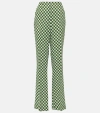 DRIES VAN NOTEN CHECKED HIGH-RISE STRAIGHT trousers