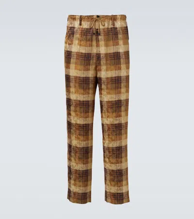 Dries Van Noten Gerade Hose Aus Jacquard In Nude