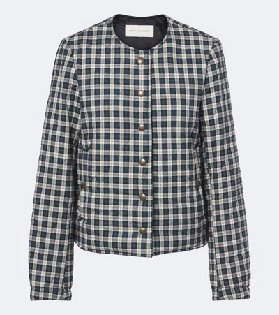 Dries Van Noten Checked Quilted Cotton-blend Jacket In Multi