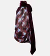 Dries Van Noten Draped Halter Top With Scarf In Black