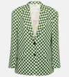 Dries Van Noten Checked Single-breasted Blazer In Multicoloured