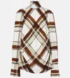 Dries Van Noten Checked Top In Brown