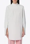 Dries Van Noten Corso Asymmetrical Cotton Shirt In White