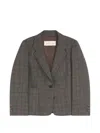 Dries Van Noten Checked Wool Blazer In Multi