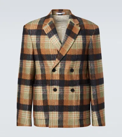 Dries Van Noten Checked Wool Blazer In Multi