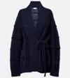 Dries Van Noten Checked Wool Cardigan In Black