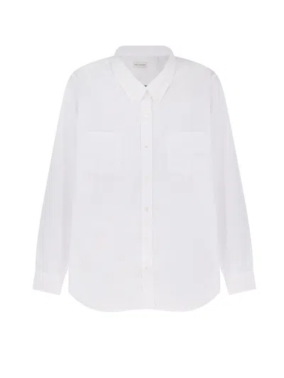 Dries Van Noten Cheers Cotton Shirt In White