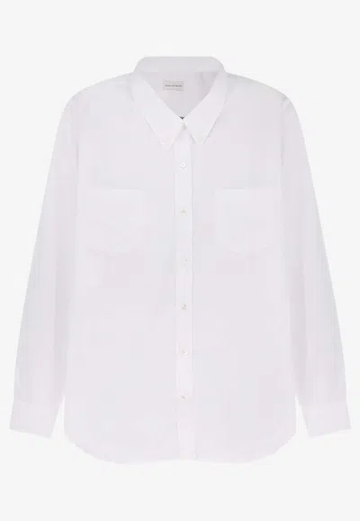 Dries Van Noten Cheers Long-sleeved Shirt In White