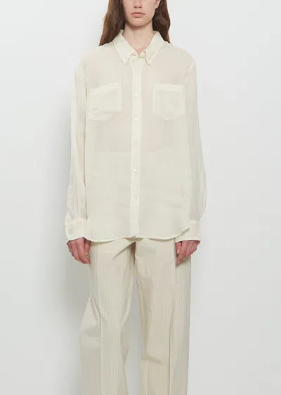 Dries Van Noten Cheers Ramie Shirt In White