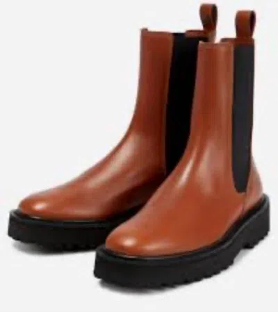 Dries Van Noten Chelsea Leather Boots In Tan In Multi