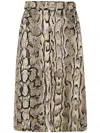 Dries Van Noten Sheraz Skirt With Jacquard Snake Print