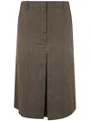 Dries Van Noten Sulia Skirt With Slits And Pockets In Multi