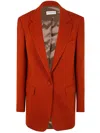 Dries Van Noten Red Single-breasted Jacket In Wool Women In Yellow