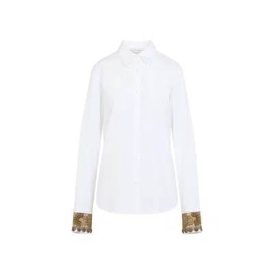 Dries Van Noten Chloris Ebroidered Shirt In White