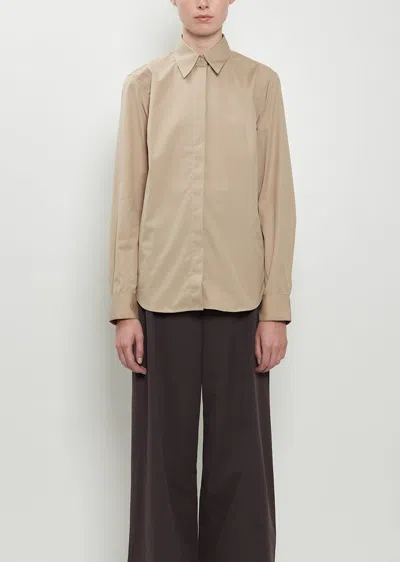 Dries Van Noten Chowy Cotton Shirt In Brown