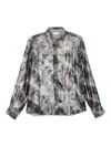 Dries Van Noten Abstract Pattern Long Sleeve Collared Shirt In Multi