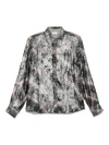 Dries Van Noten Abstract Pattern Long Sleeve Collared Shirt In Multi