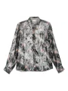 Dries Van Noten Abstract Pattern Long Sleeve Collared Shirt In Multi