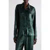 Dries Van Noten Womens Bottle Sequin-embellished Long-sleeves Woven Shirt