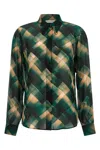 Dries Van Noten Sheer Fabric Pointed Collar Long Sleeves Shirt In Multi