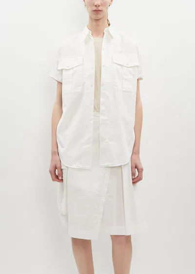 Dries Van Noten Ciaras Cotton Gabardine Shirt In Off White
