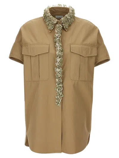 Dries Van Noten Ciaras Shirt In Nude & Neutrals