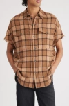 Dries Van Noten Brown Check Shirt In Brown