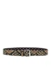 Dries Van Noten Adjustable Snake Print Studded Belt In Animal Print