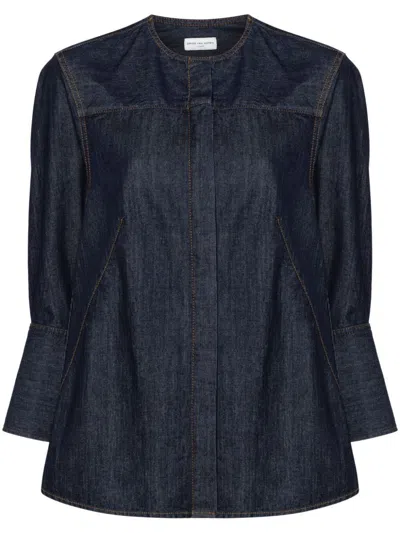 Dries Van Noten Camicia Clarissa In Denim In Blue