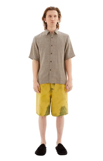 Dries Van Noten Clasen S/s Shirt In Camel