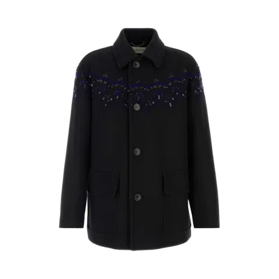 Pre-owned Dries Van Noten Classic Button Coat 'black' | Men's Size L