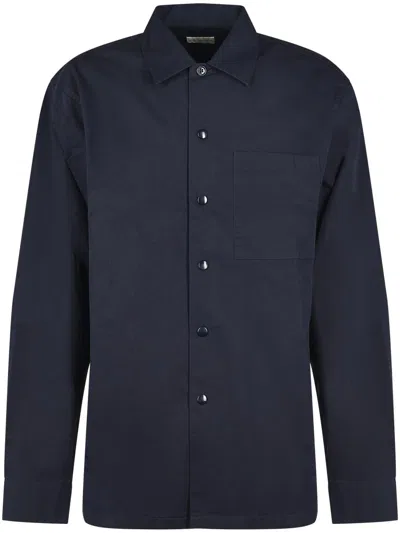 Dries Van Noten Classic Button-up Shirt With Design In Blue
