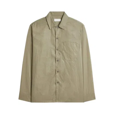 Pre-owned Dries Van Noten Classic Long-sleeve Shirt 'khaki' | Grey | Men's Size 46