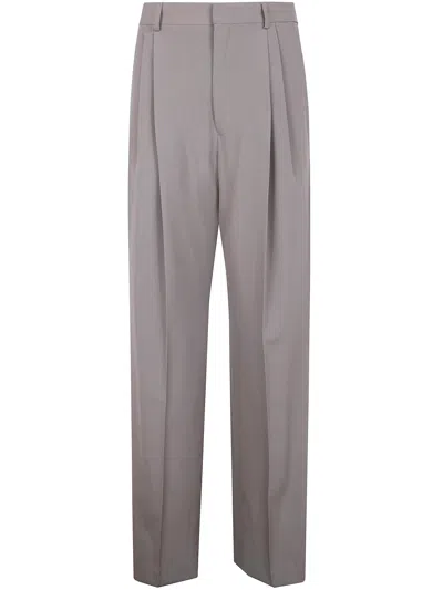 Dries Van Noten Classic Suit Panrom Trousers In Gray