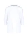 Dries Van Noten Hefiz Three Quarter Sleeve Cotton T-shirt In White