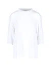 Dries Van Noten Hefiz Three Quarter Sleeve Cotton T-shirt In White
