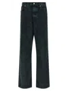 Dries Van Noten Wide-leg Denim Trousers Five Pocket Style In Black