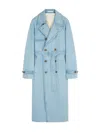 Dries Van Noten Classic Trench Coat With Regular Fit In Stone Washed Denim.