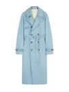 DRIES VAN NOTEN DRIES VAN NOTEN CLASSIC TRENCH COAT WITH REGULAR FIT IN STONE WASHED DENIM