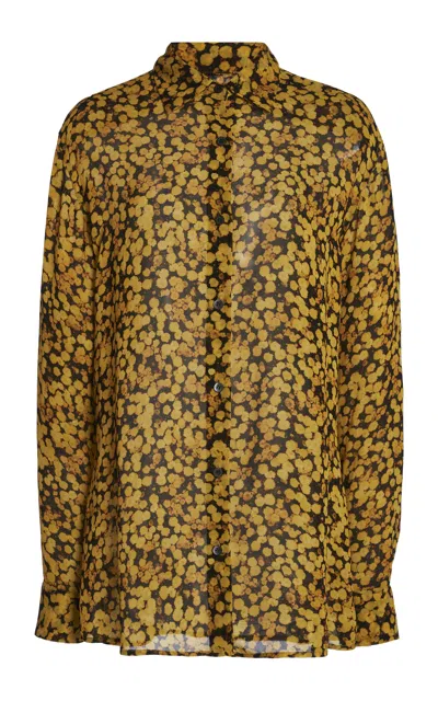 Dries Van Noten Clavelly Floral Classic Shirt In Pink