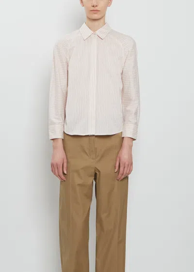 Dries Van Noten Clavinia Cotton Silk Shirt In Neutral