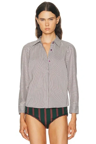 Dries Van Noten Clavinia Shirt In Gray