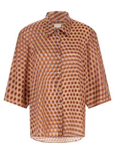 Dries Van Noten 02180-clea 3142 W W Shirt In Brown