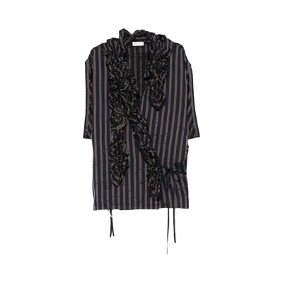 Pre-owned Dries Van Noten Clematis Bis Shirt 'navy' | Blue | Women's Size 36