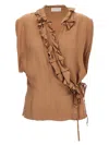 Dries Van Noten Brown Clematis Top