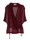 Dries Van Noten Clematis Tops Bordeaux